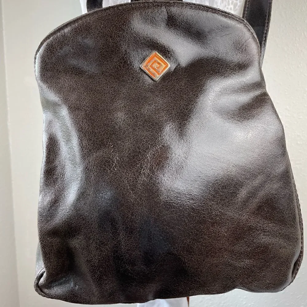 NWT Prago Brown Leather Satchel or Shoulder Bag